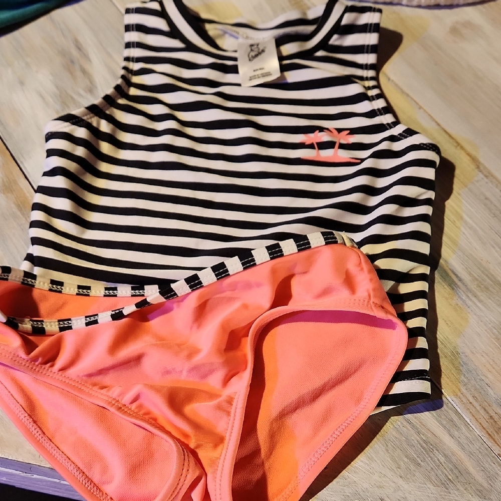 art class Striped Bikini with Pink Accents